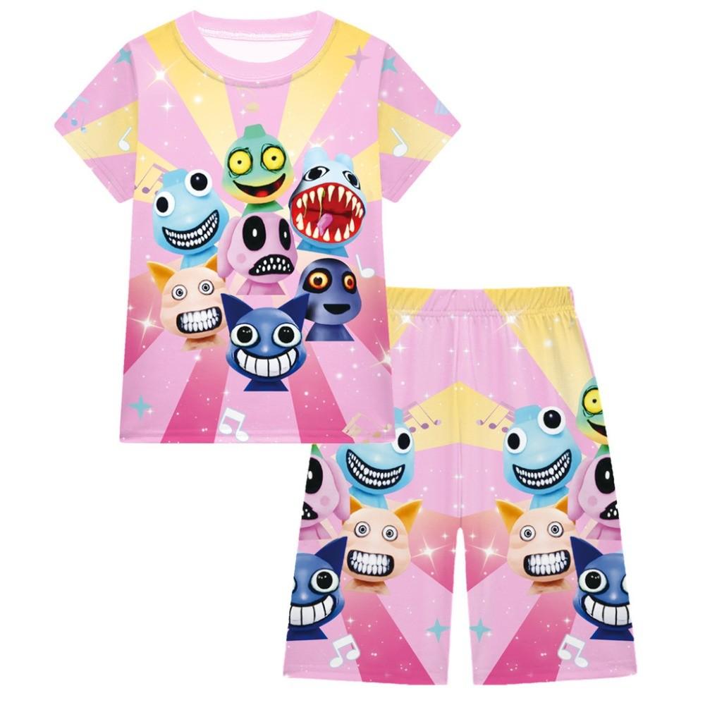 19849 Kids Boys Girls Animal Hospital Top Shorts Pajamas Sleepwear Sets