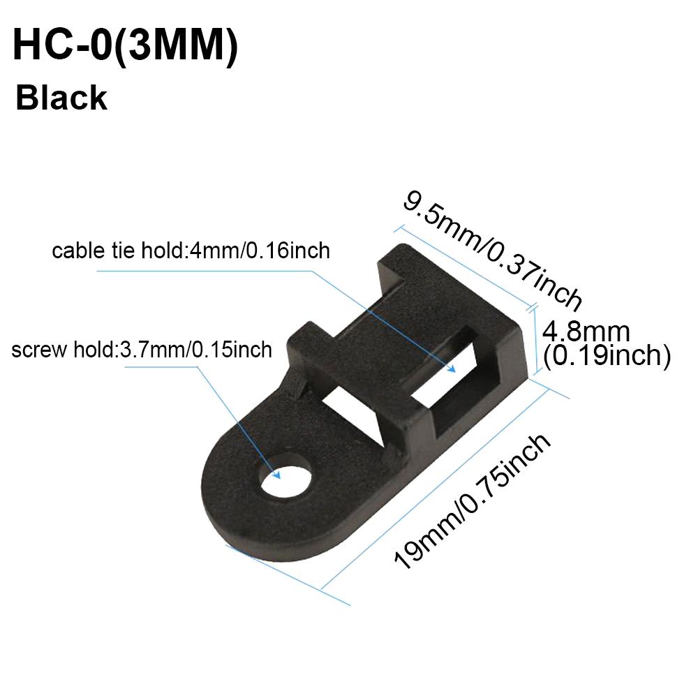 Saddle Cable ties base mount holder Wire Fixing Clamp Screw Holes mounter HC-0~ HC-7,HC-1S~HC~2S, Cable and Wire management cable organizer