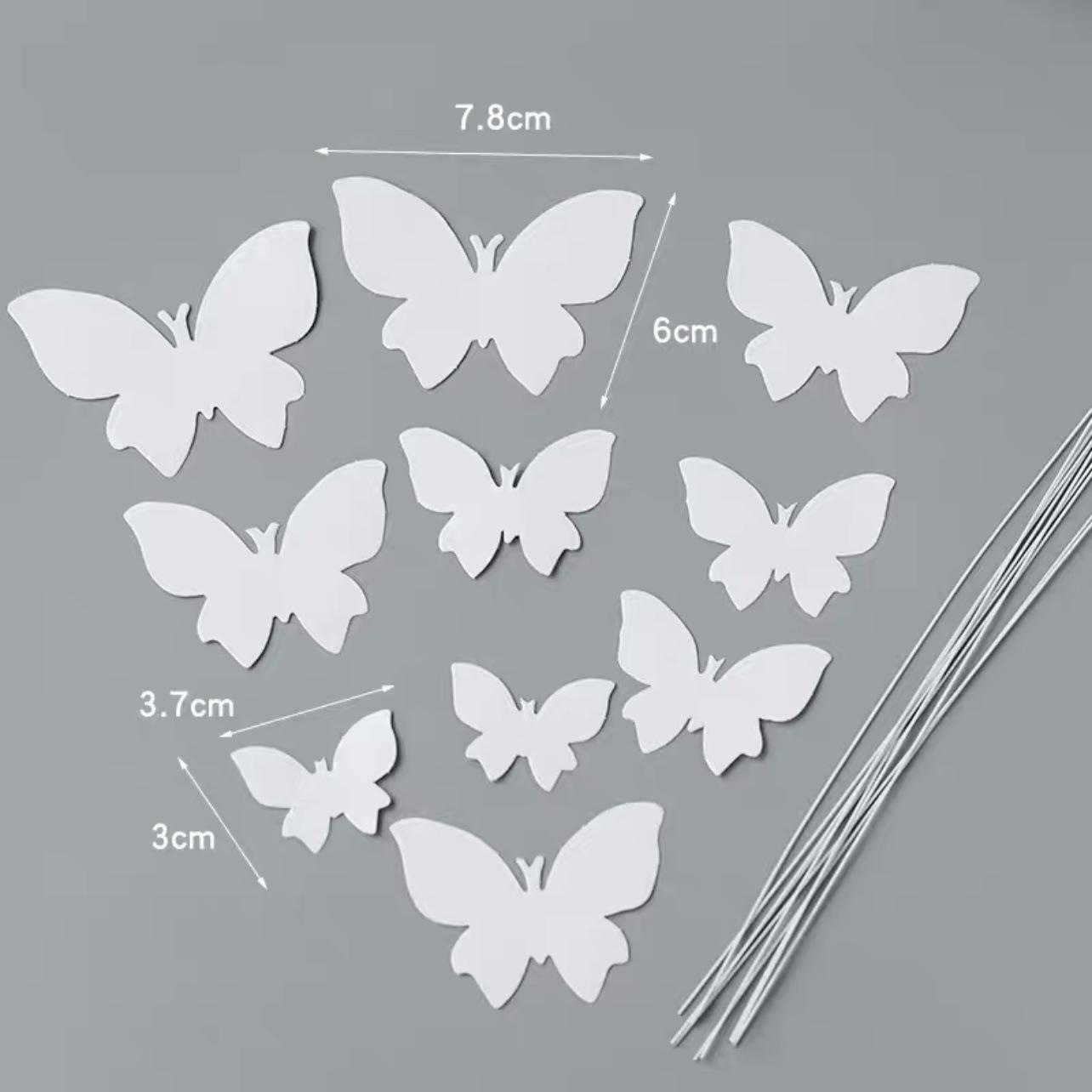 

Wrought Iron Butterfly Cake Topper Set - Birthday & Holiday Insert Cards