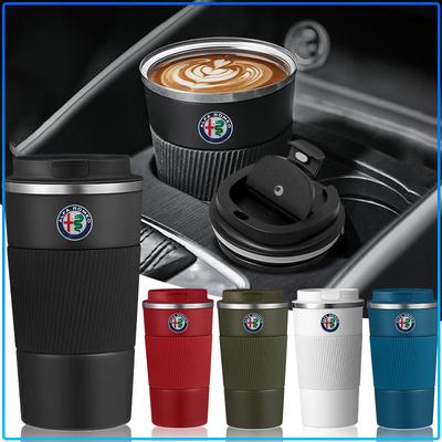 Pour 147 159 156 Giulietta Giulia Mito Spider Alpha Appui-tête 1 Pièce Emblèmes en Acier Inoxydable Bouteille Thermos Café Tasse Thermique Accessoires de Voiture