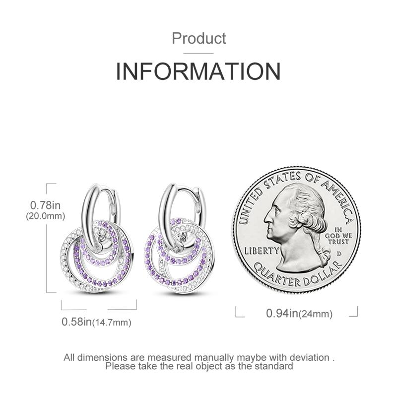 Hoop Earrings 925 Silver Sparkling Pave U Shape Butterfly Heart Fashion Earring Jewelry Gift For Women Girl PartyEngagement