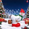 Santa Farting Bubble Maker Christmas Automatic Blower, Musical Machine with Flashing Lights, Gnome Battery Operated for Kids Snowman Funny Sound Party