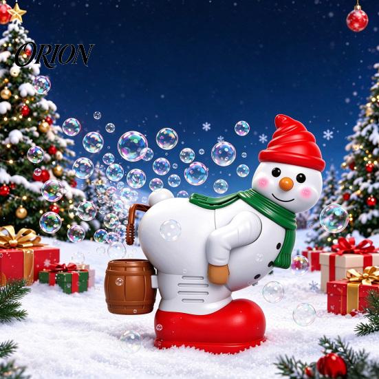 Santa Farting Bubble Maker Christmas Automatic Blower, Musical Machine with Flashing Lights, Gnome Battery Operated for Kids Snowman Funny Sound Party