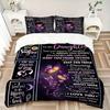 3PCs Daughter Encouragement Quote Design Cover Set, Breathable Fabric, Machine Washable (1 Duvet Cover + 2 Pillowcases) (Without Quilt) Yy250911082