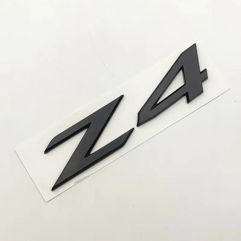 Insignia Cromada Negra ABS 3D Letras Z4 Placa de Nombre Pegatina Insignia Maletero Coche Para BMW Z4 E85 E89 Accesorios