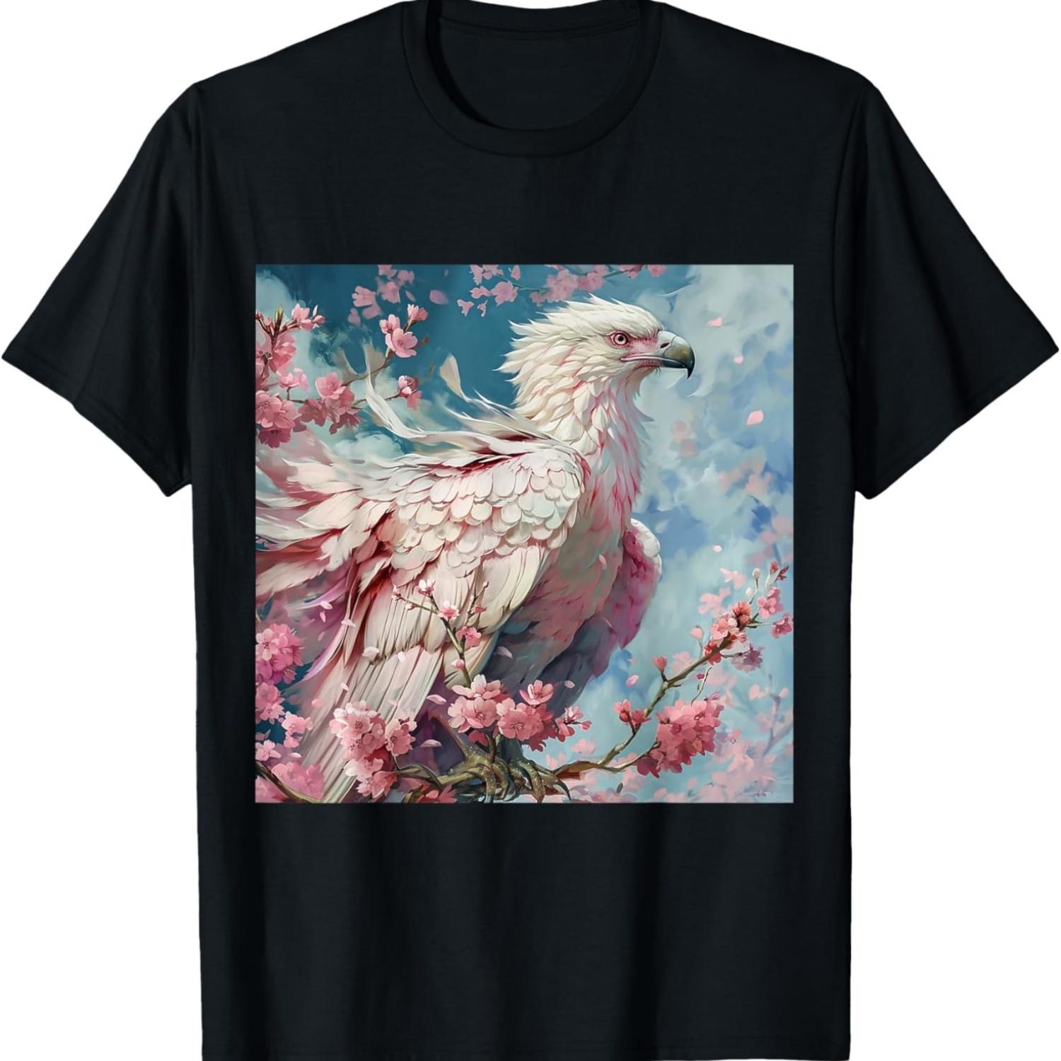 

White Eagle And Cherry Blossom T-Shirt S чёрный