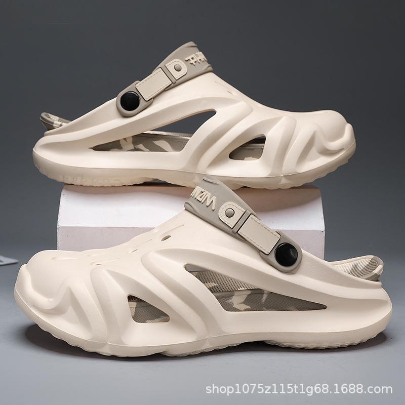 

Hole shoes men s new summer thick-soled driving non-slip, deodorant and wear-resistant eva beach bag head sandals 44-45