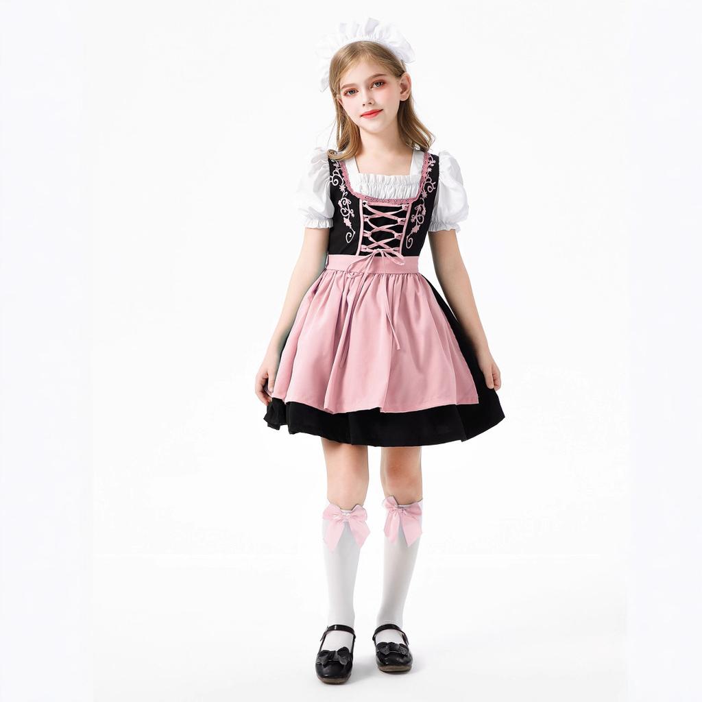 Halloween Bavaria Children's Costume Germany Munich Oktoberfest Maid Dress Girl Dirndl Dress