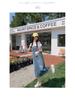 2025 Summer Casual T-Shirt and Denim Overall Skirt Set for Women