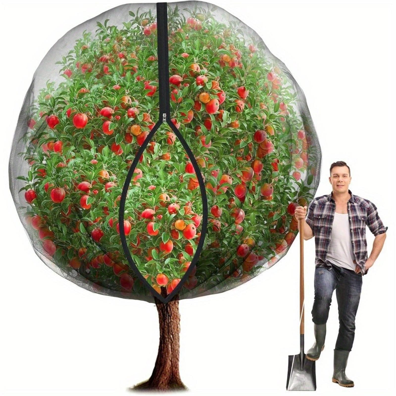 

Сетчатый чехол на молнии для растений, сетка для защиты от птиц и насекомых со шнурком, дышащий садовый сетчатый мешок для овощей, фруктов и цветущих растений M чёрный