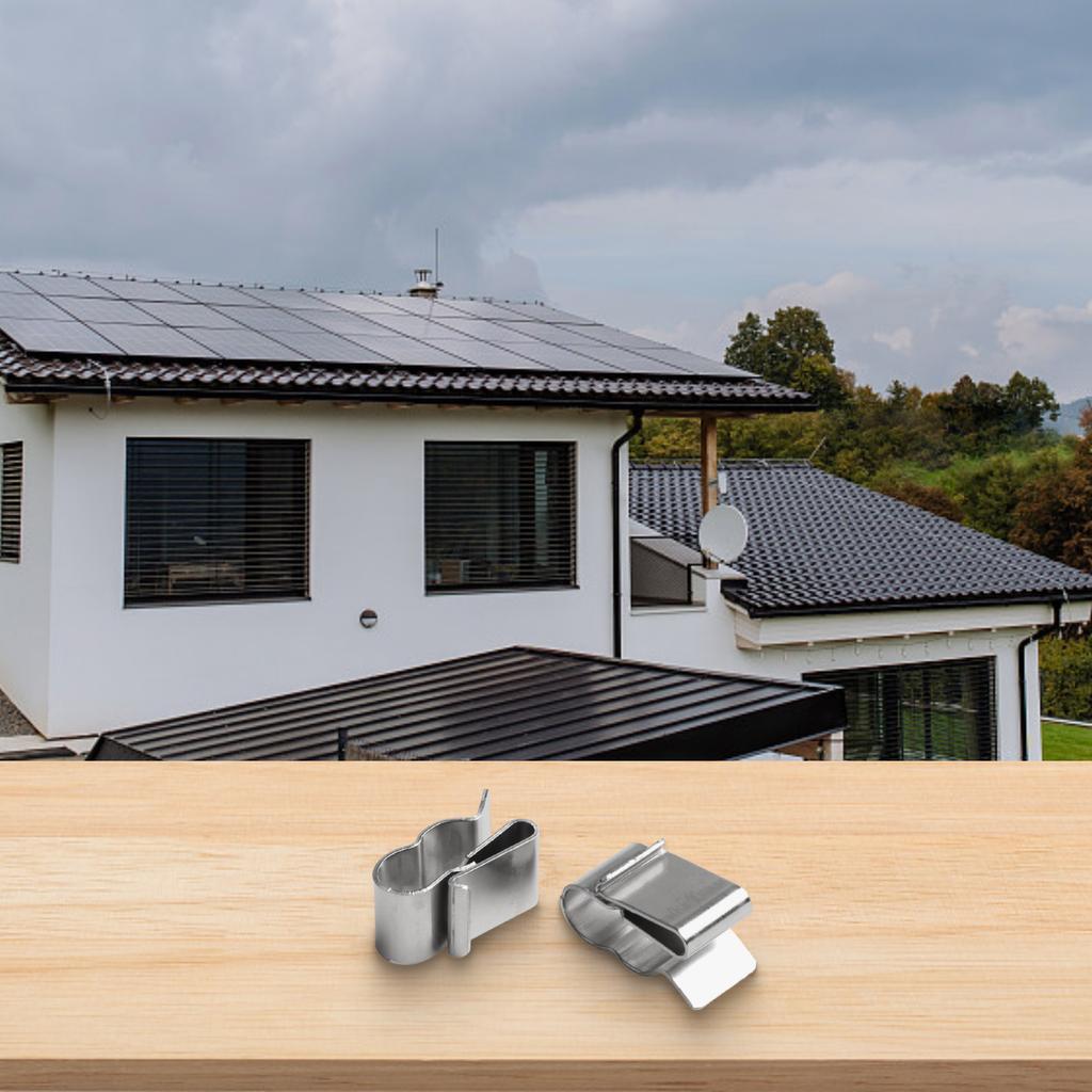 100Pcs Wire Clips Cable Trailer Photovoltaic Solar Panel Wire Clamps Clip Organizer Stainless Steel Management Harness Rop