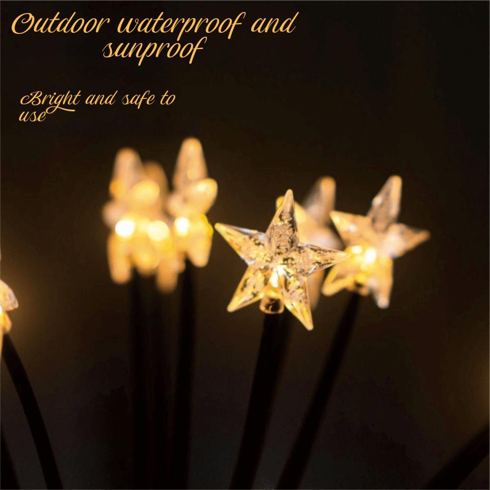 Waterproof Solar LED Lights Firefly Style Soft Flickering Glow Outdoor Decor Lamps Solar Powered Ground Stake Design