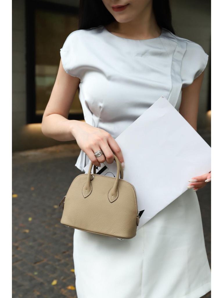 2025 Women's Fashion Leather Mini Shell Handbag - Large Capacity Single Shoulder Crossbody Bag