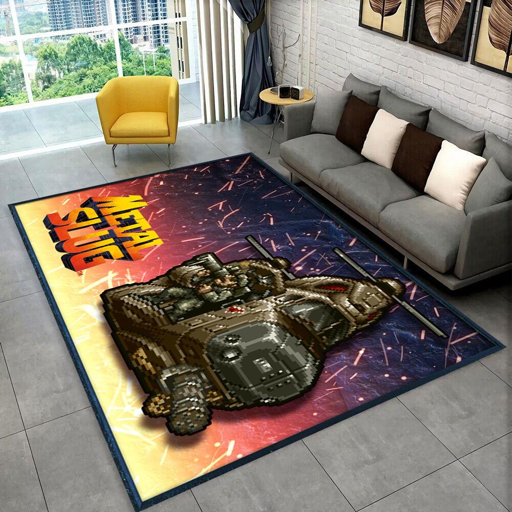 Classico Gioco Retrò Metal Slug Tappeto Area Gioco, Tappeto per Soggiorno Casa Camera da Letto Divano Zerbino Decorazione, Tappetino Antiscivolo per Bambini