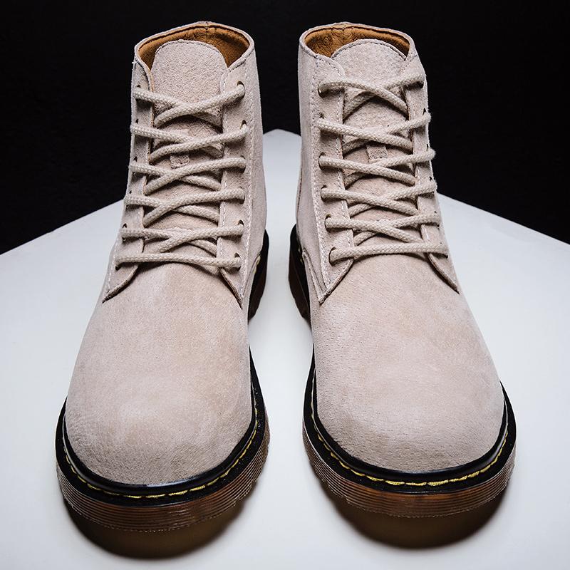 Echtes Leder Herren Stiefel Herbst Winter Stiefeletten für Herren Schuhe