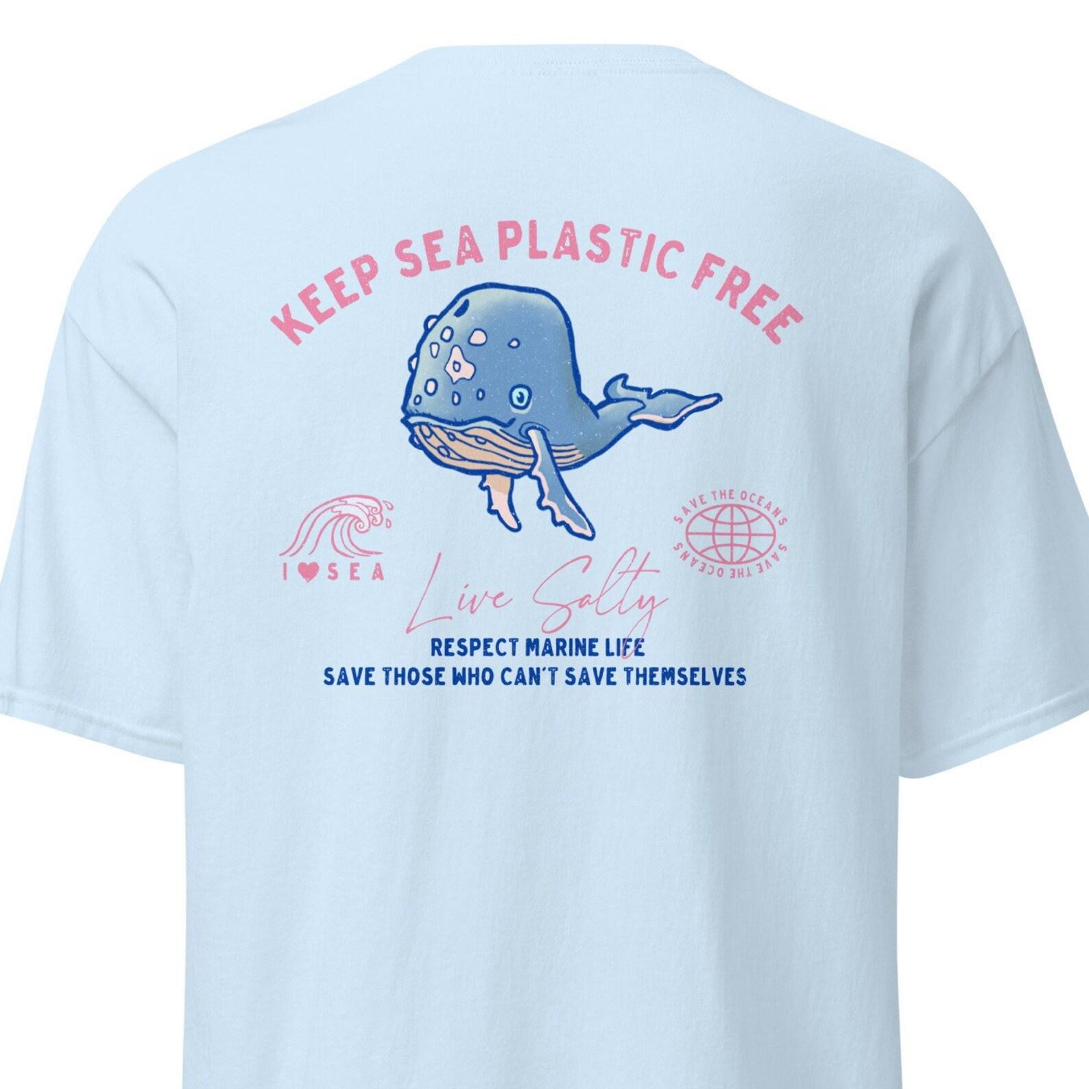 Humpback Whale Cotton Tee, Marine Life, Environmental Gift S