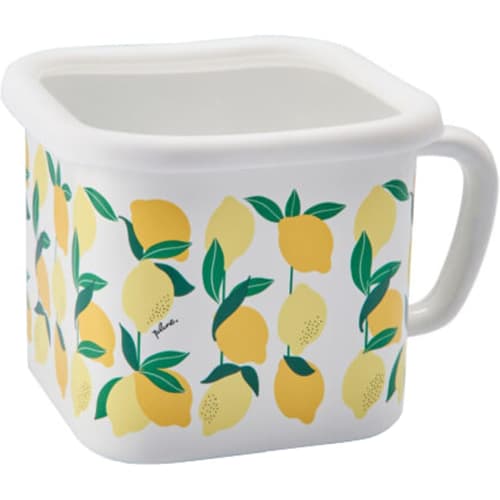 

Эмалированная многофункциональная квадратная кастрюля Toyo Horo Plune, Лимон, Размер: приблизительно. Ш17.8 Г14 В11.8 YJ-825