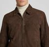 Handmade Brown Men’s Suede Real Soft Lambskin Leather Stylish Fit Biker Jacket