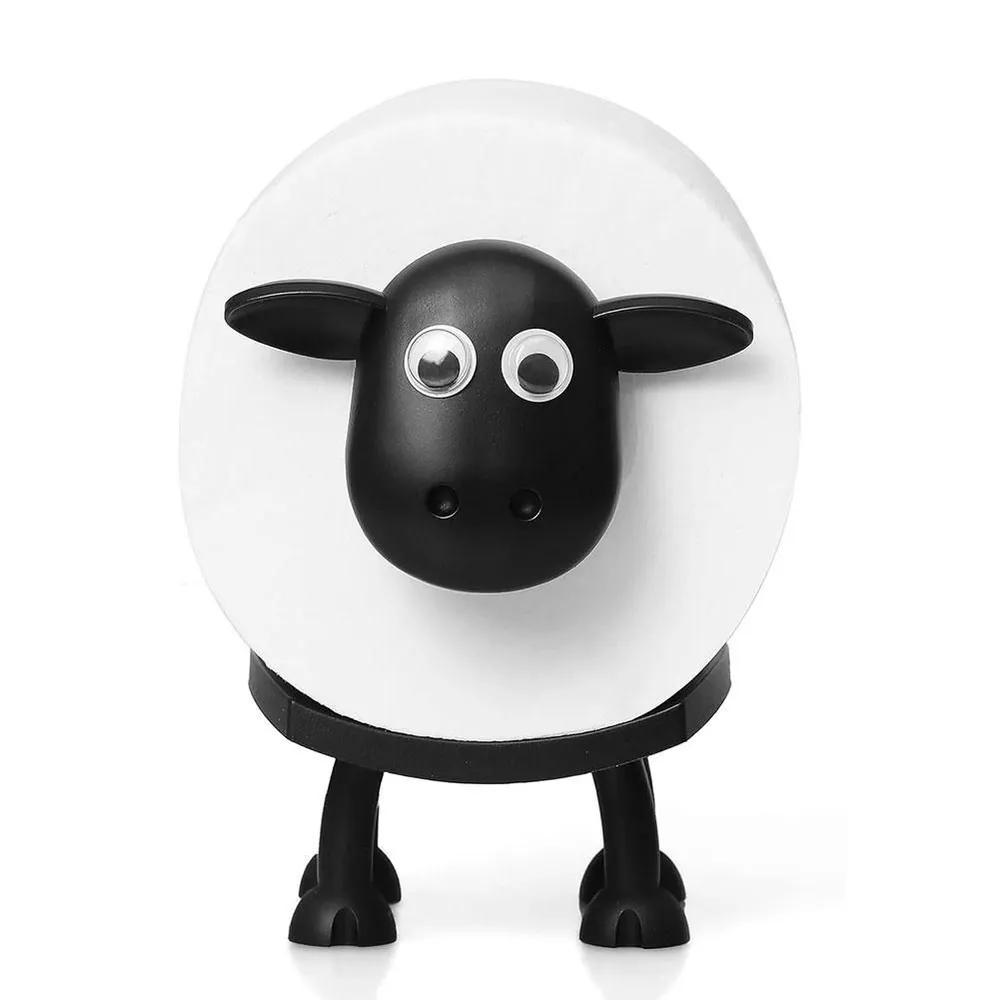 

Милый держатель для туалетной бумаги в форме овечки, Юмористический держатель для туалетной бумаги для украшения ванной комнаты 1pcs чёрный