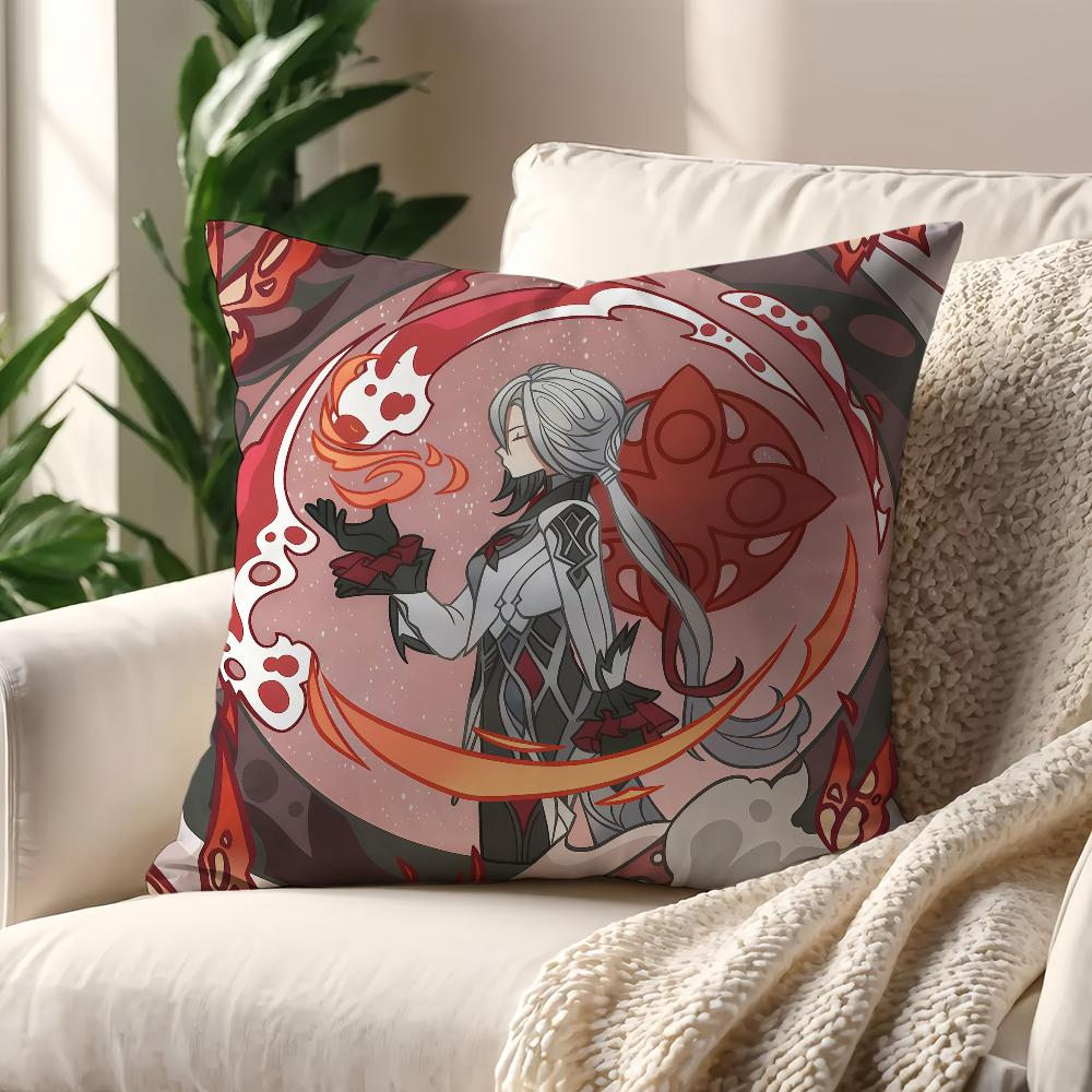 Game Genshin Impact girl a cushion cover Pillow Cover Decoration Room Home Sofa living Office Car Nordic Simplicity