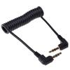 Coiled Audio Cable Jack Right Angle 90 Degree 3.5Mm Jack Aux Cord Cable