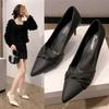 Temperament lady fried street comfortable high heels 2024 Internet celebrity new small show high fairy style high value single shoes