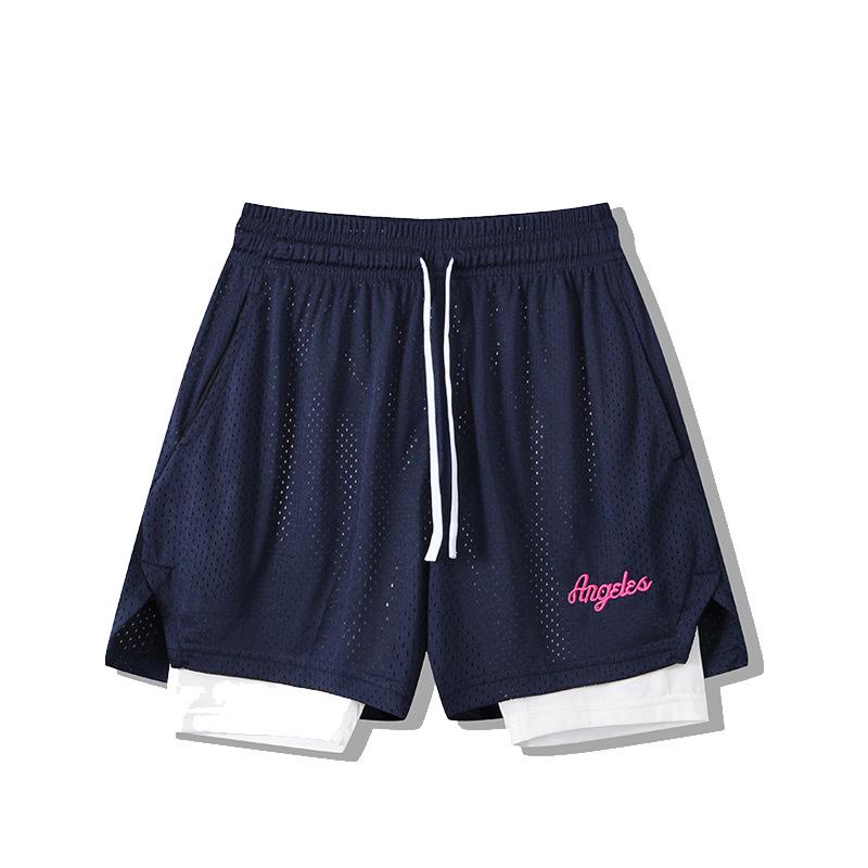 Quick-Dry Breathable Dual-Layer Sports Shorts