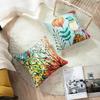 Branch bird flower linen pillowcase sofa cushion cover home decoration can be customized for you 40x40 50x50 60x60 45x45