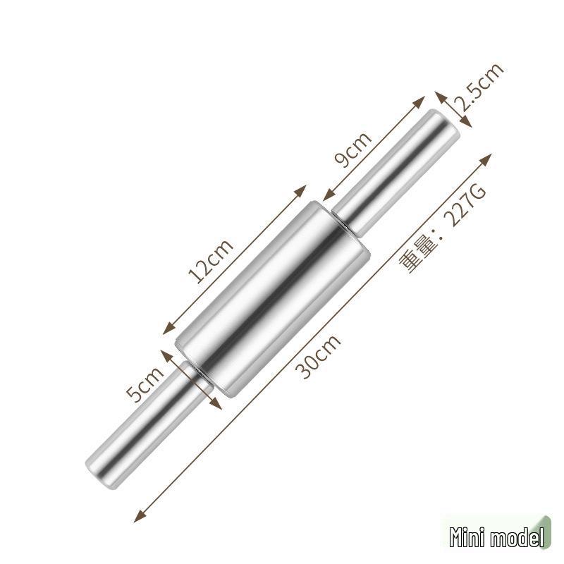Stainless Steel Seamless Rolling Pin for Dough, Dumplings, and Noodles