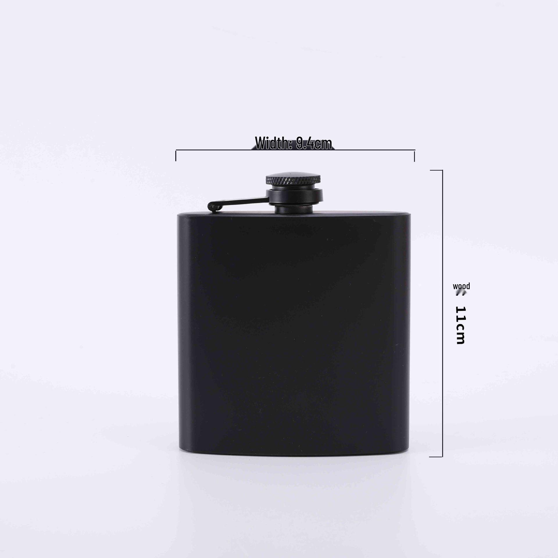 Matte Black 678 oz Portable Stainless Steel Outdoor Hip Flask