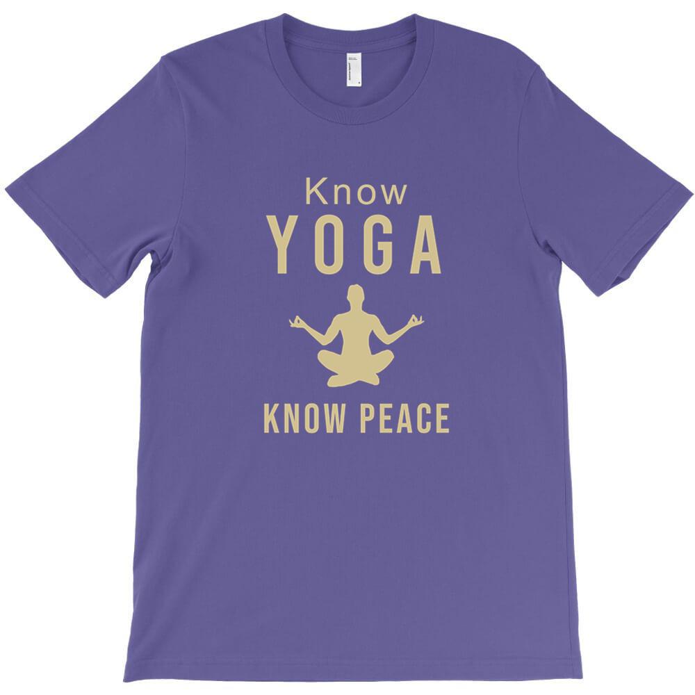 Know Yoga Know Peace T Shirt First Bunny Officer Mens Short Sleeve Shirt T Shirt