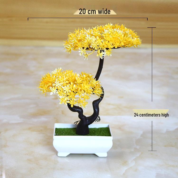 Creative Home Decor: Artificial Bonsai Grass Balls and Mini Cherry Snow Ball Trees