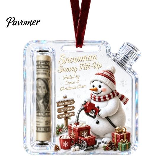 Feiertagsgeld-Geschenkhalter Weihnachts-Geld-Schmuckstück, Acryl für Bargeld, Einzigartiges Geschenk Lustige Weihnachtsbaum-Hänge Dekoration, Geschenke Party-Mitgebsel Karte