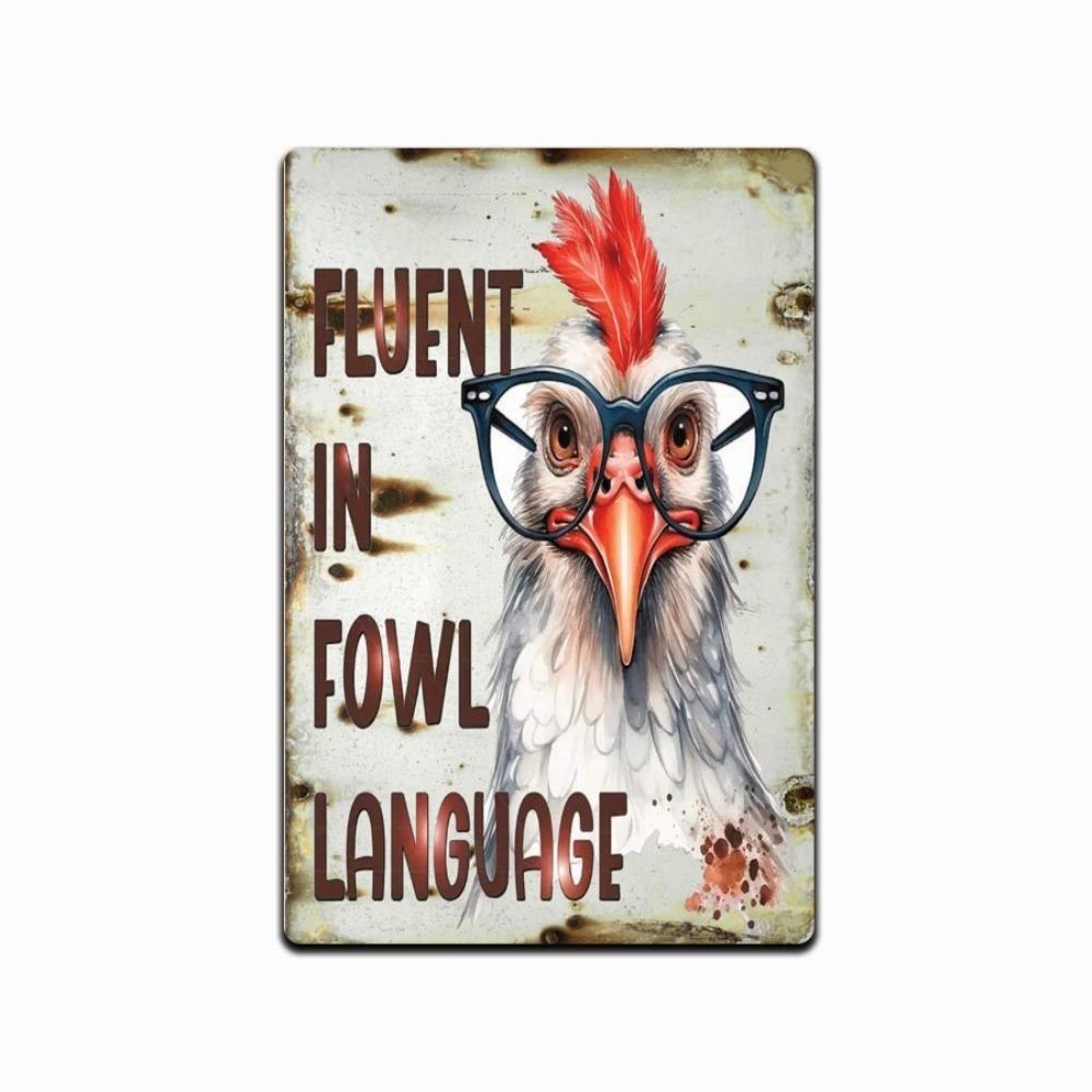 

Chicken Coop Sign-Dear Chicken Mom-Funny Chicken Coop Fowl Language Sign-8 x 12