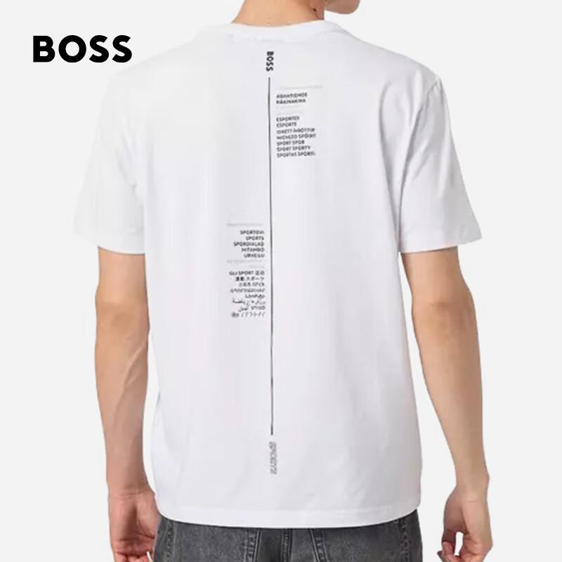 BOSS Men's Logo Print Casual Short Sleeve T-Shirt