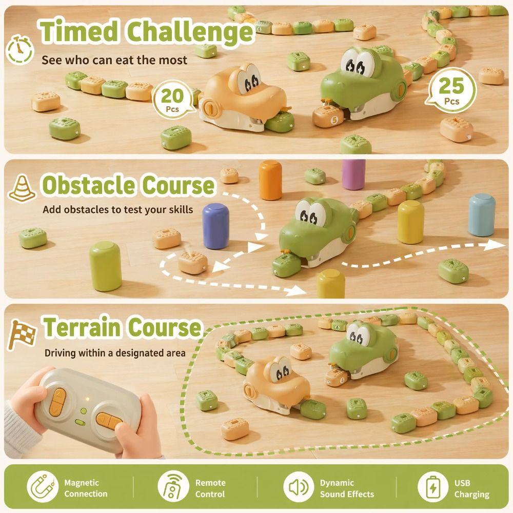 ABS Remote Control Snake Toy Magnetic Tail Extension Magnetic Block Game  Parent-Child Play