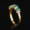 925 Silver Oval Gemstone Ring Ruby Emerald White Topaz Gold Plated Women Jewelry