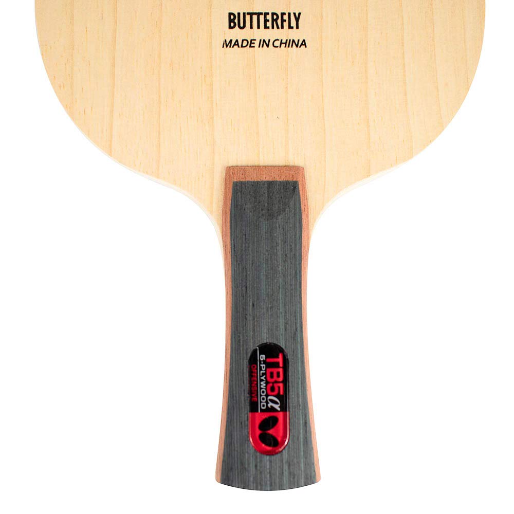 Butterfly Table Tennis Racket for Beginners TB5 Alpha Shakehand Offensive 5-Ply Flare 37001