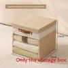 Foldable Fabric Clothing Storage Box With Clear Visibility For Bedroom And Closet Organization