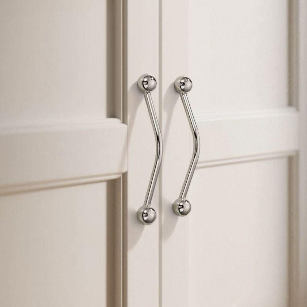 Zinc Alloy Wardrobe Door Handle Nordic Minimalist Drawer Handle Cabinet Knob Bedroom Wardrobe