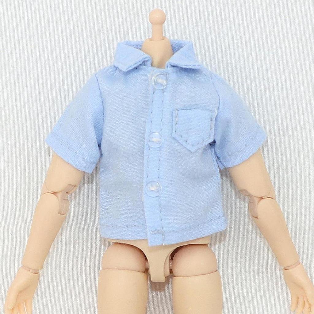 1/12 Scale Figure Short Sleeved Shirt Costume, Miniature Handmade Doll Clothes for 6" Model