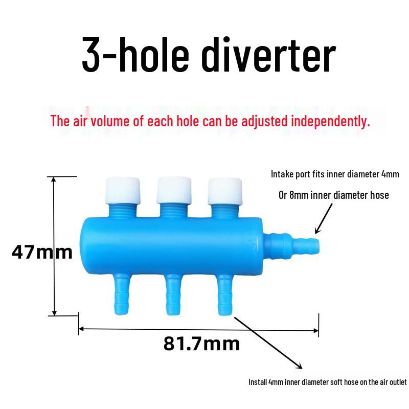 Aquarium Air Pump Accessory: Plastic Oxygen Splitter & Flow Control Valve