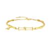 New Chinese Style Bamboo Knot Bracelet For Women Fashion Gold Color Bamboo Bracelet Elegant Girl Daily Jewelry Accessories