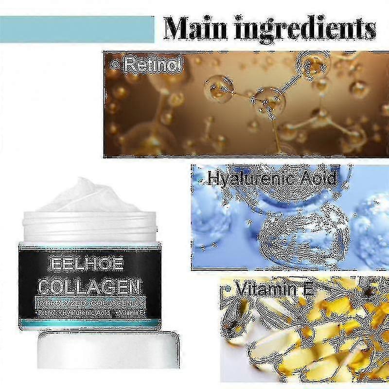 Männer Kollagen Anti-Falten Creme Hyaluronsäure Faltenentferner Feuchtigkeitsspendend Anti-Aging Straffend Lifting Aufhellend Gesichtspflege Tw - SS