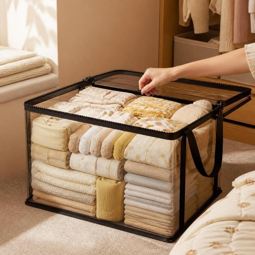 Transparent Doll Storage Bag With Zipper Plush Toy Storage Bag Durable Clear Storage Case