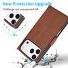 2 in1 Detachable Cards Solt Wallet Leather Flip Case For iPhone 17 Pro Max 16 Plus 15 Plus 14 13 12 11 kickstand Magnetic Cover