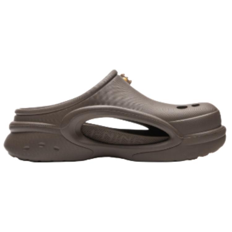 Li-Ning Gashapon Shoes Soft Comfortable Trendy Clogs Unisex Shoes Black Brown AGAW019-2