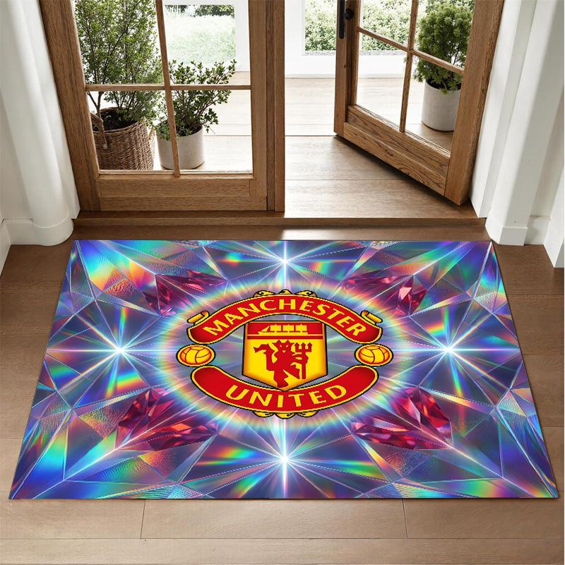 Manchester United Design Kristall Samt Teppich Weiche Dekorative Matte für Schlafzimmer Eingang