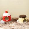 Pet Products Ceramic Hamster Nest Cake Shaped Cute Pet Small House Creative Cooling Hamster Bed Bird