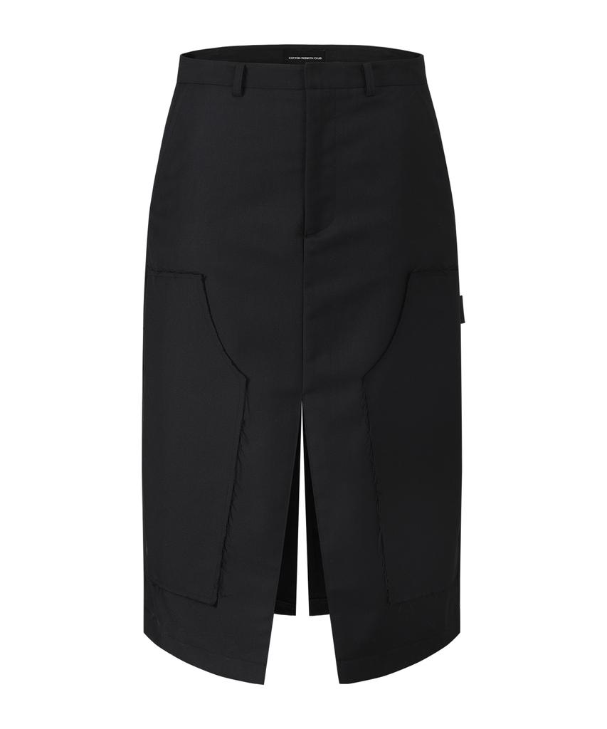 Cotton Rivers Club Double Edge Skirt (Black)